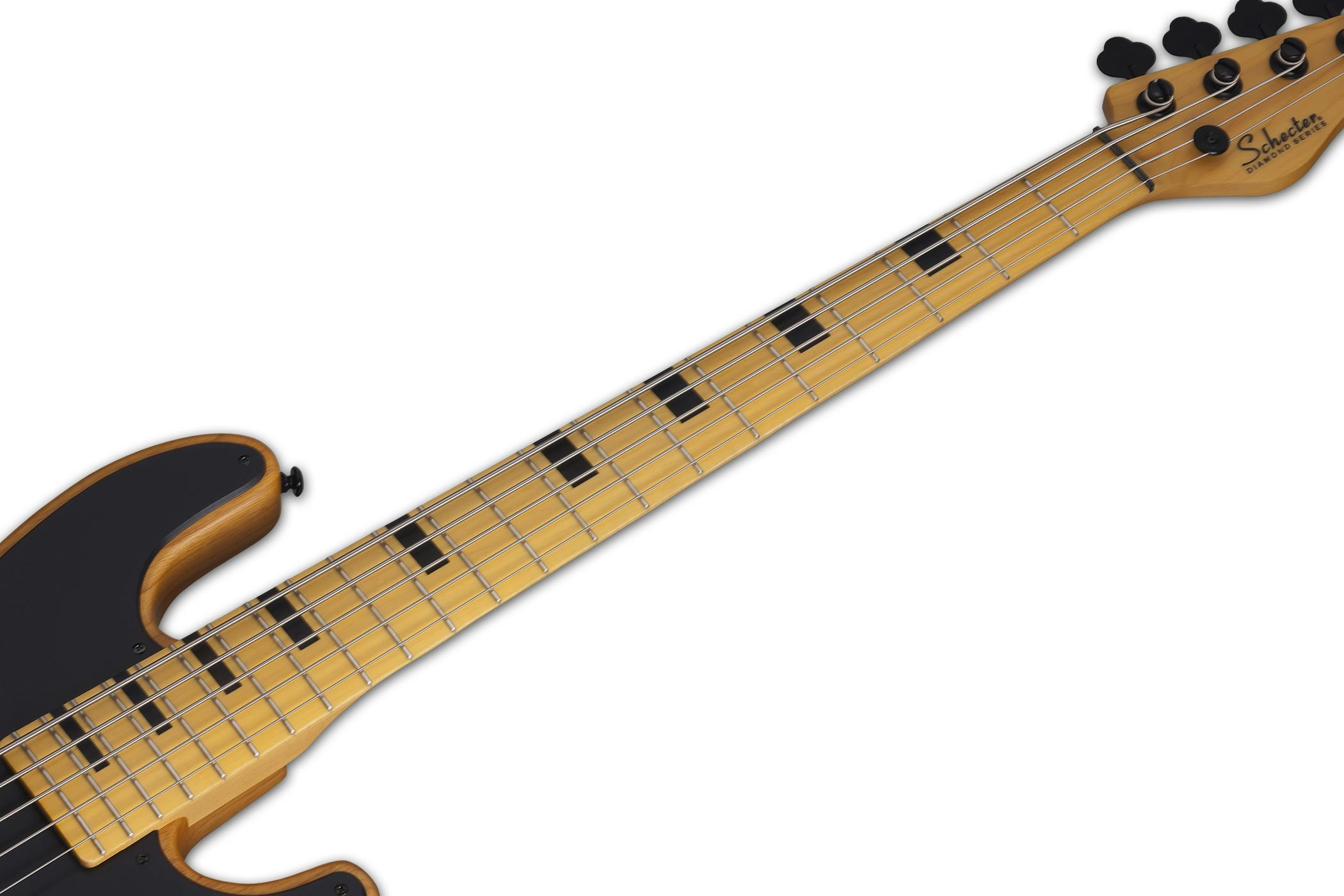 Schecter Model T Session 5 Bass Guitar In Aged Natural Satin